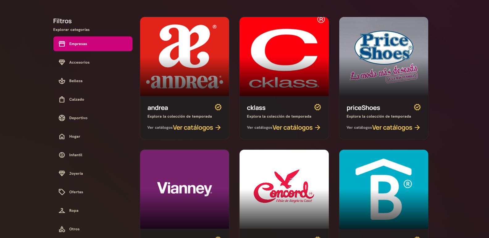 Catálogos de Sissy gallery
