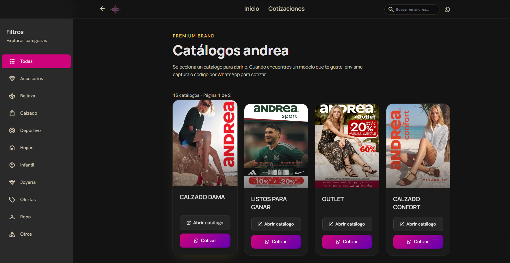 Exploración de productos